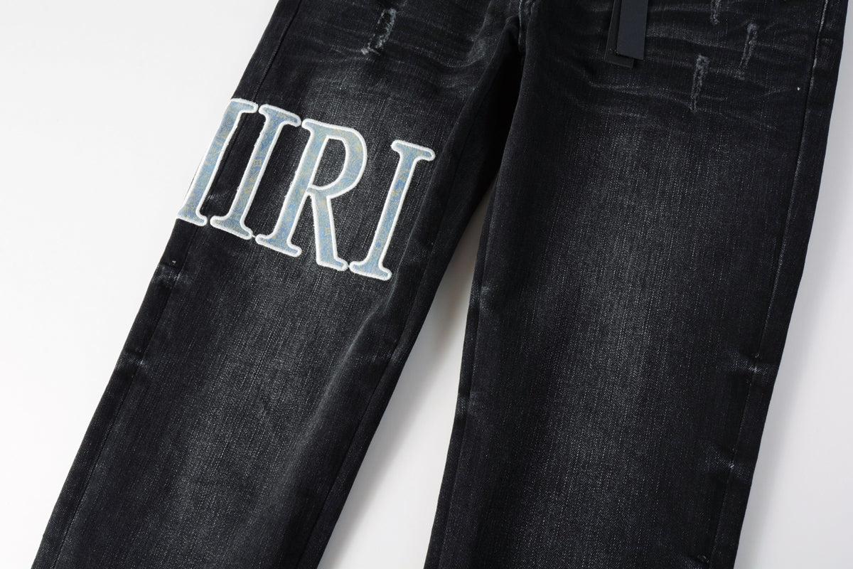 Black Blue Logo jean