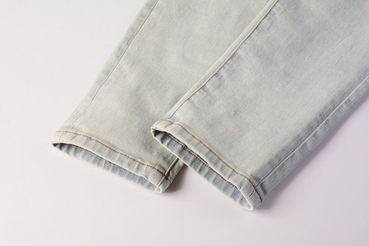 Blue Black Patch Jean